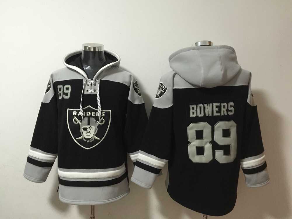 Men's Las Vegas Raiders #89 Brock Bowers Black Ageless Must-Have Lace-Up Pullover Hoodie,We sell and wholesale Men's Las Vegas Raiders #89 Brock Bowers Black Ageless Must-Have Lace-Up Pullover Hoodie on line form chian!